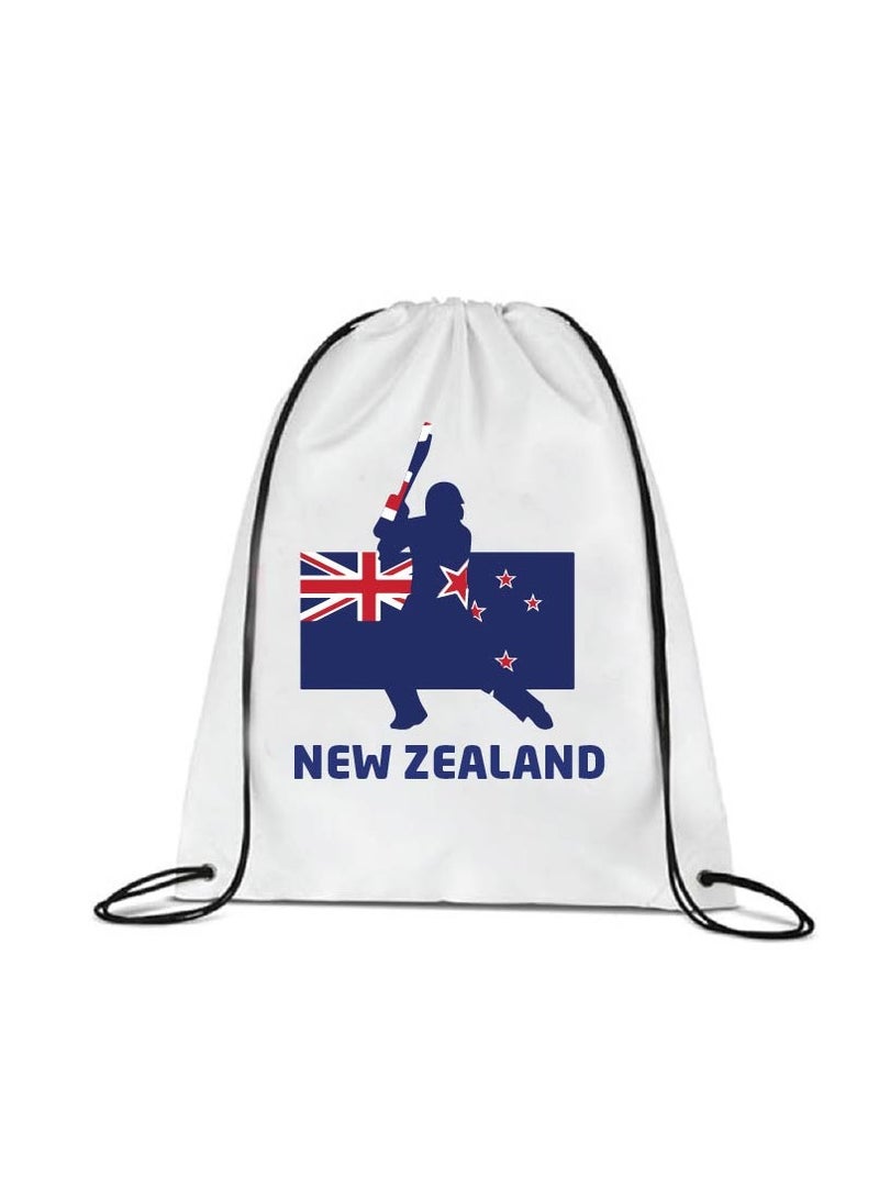 New Zealand Sports Fans Set - Pack of 3 Combo - Cap, Drawstring Bag, and Hand Flag - Ideal for Matches, Events, and Everyday Use - Perfect for Sports Fans - Image 3