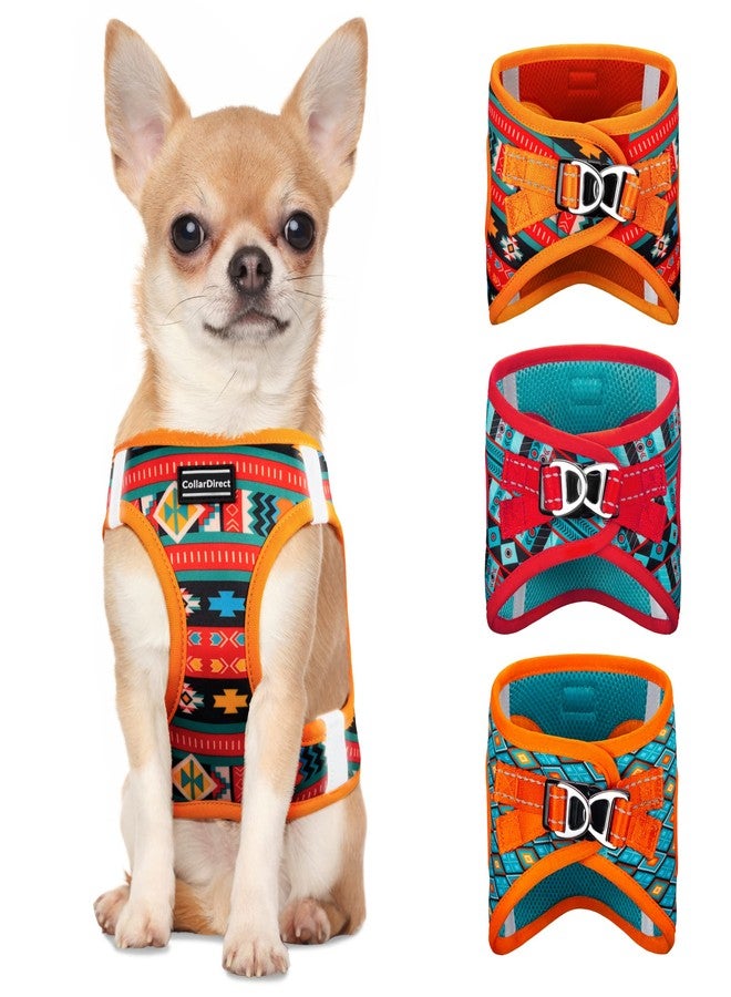 CollarDirect Step-in Reflective Dog Harness - Any Weather Air Mesh for Small and Medium Dogs Easy to Put On and Off 3 Patterns (Size XS, Pattern 2) - Image 1