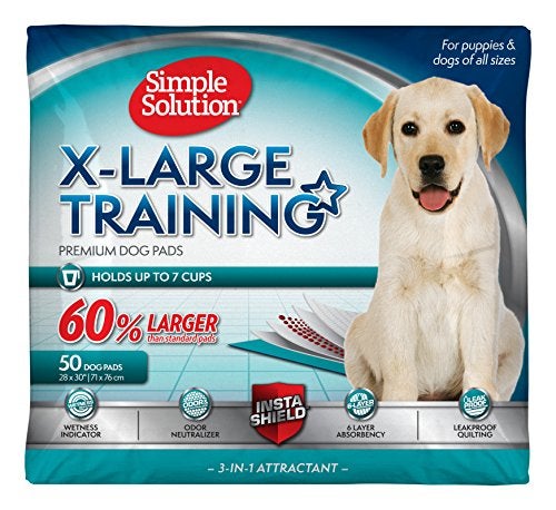 Simple Solution Extra Large Pee Pads For Dogs, Puppy Potty Training, Leak Proof Dog Pads, Pet Pee Pad, Disposable Puppy Pad, XLARGE 28"x30" - Image 1