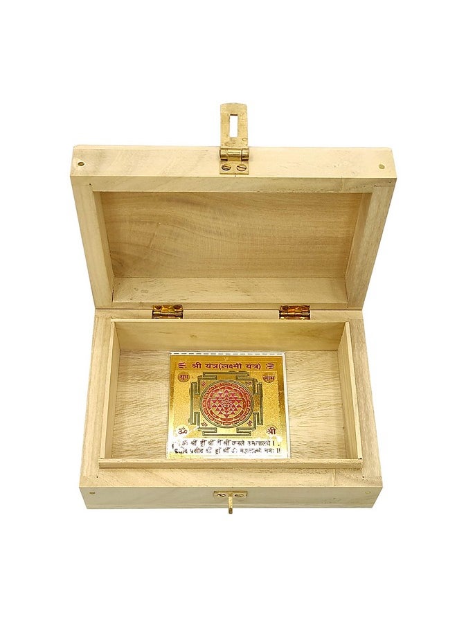 Plus Value Plus Value Auspicious Shriparni Cash Box Vastu Products Wealth, Money, Finance Home Office Factory Shop Decor Spiritual Housewarming Gifts (Size 10 x 7 Inches, Wooden)  - Image 4