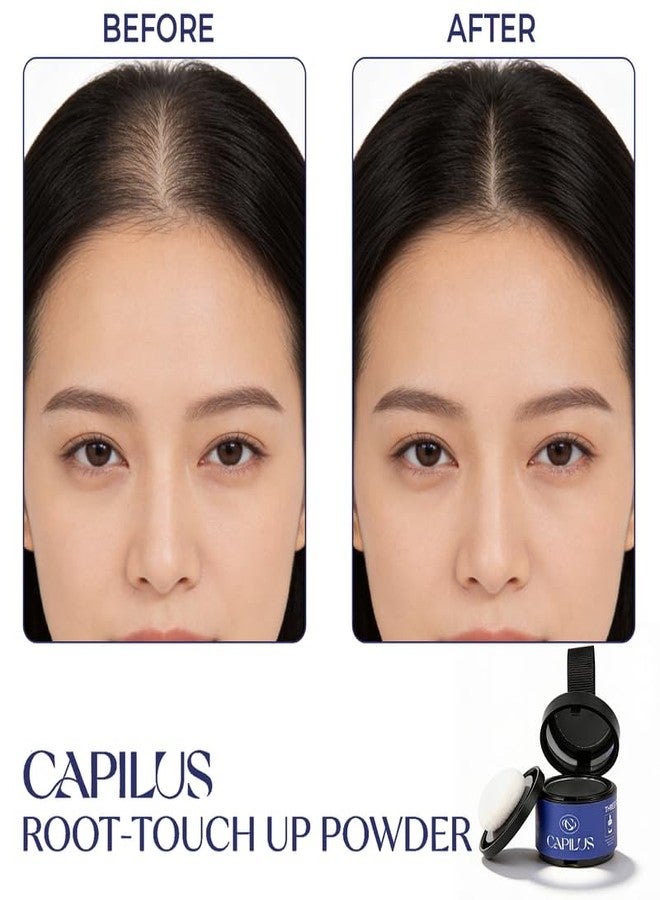 CAPILUS Hair Root Touch Up Powder - 4gm | Grey Hairs Cover Up & Hairline Powder For Women | Hair Loss Concealer for Girls | Bald Head Coverage - Natural Black - Image 4