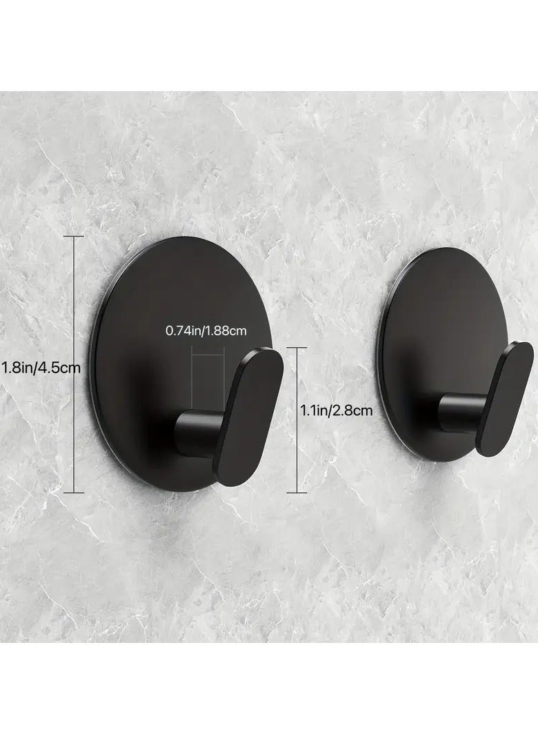 HW Self-Adhesive Wall Hooks (Pack of 04pcs) - Heavy Duty 304 Stainless Steel Anti-Rust Waterproof Hooks for Hanging - Ultimate Solution for Organizing & Maximizing Space in Your Home, Bathroom & Kitchen - Image 2