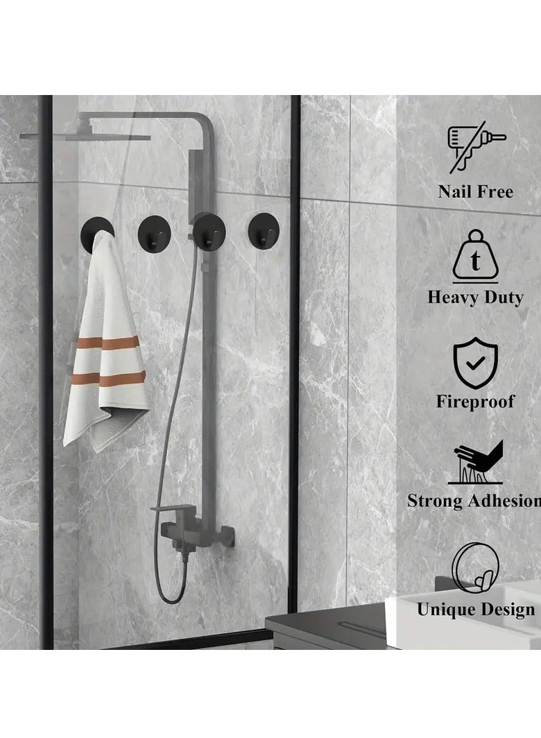 HW Self-Adhesive Wall Hooks (Pack of 04pcs) - Heavy Duty 304 Stainless Steel Anti-Rust Waterproof Hooks for Hanging - Ultimate Solution for Organizing & Maximizing Space in Your Home, Bathroom & Kitchen - Image 4