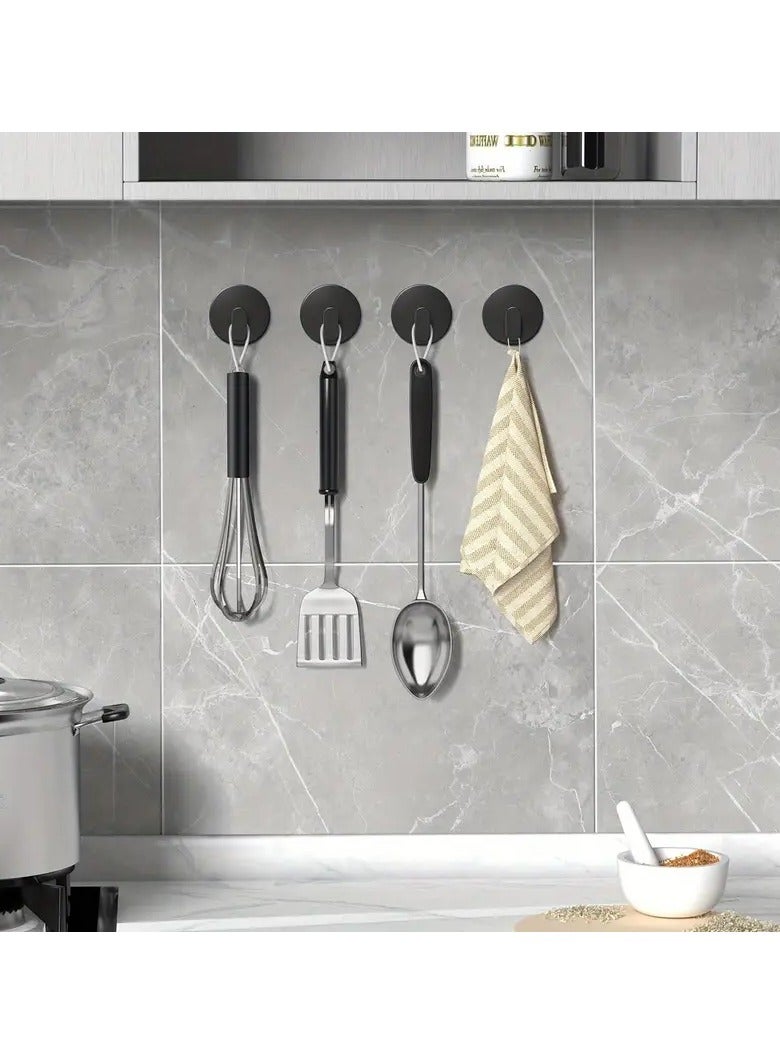 HW Self-Adhesive Wall Hooks (Pack of 04pcs) - Heavy Duty 304 Stainless Steel Anti-Rust Waterproof Hooks for Hanging - Ultimate Solution for Organizing & Maximizing Space in Your Home, Bathroom & Kitchen - Image 3