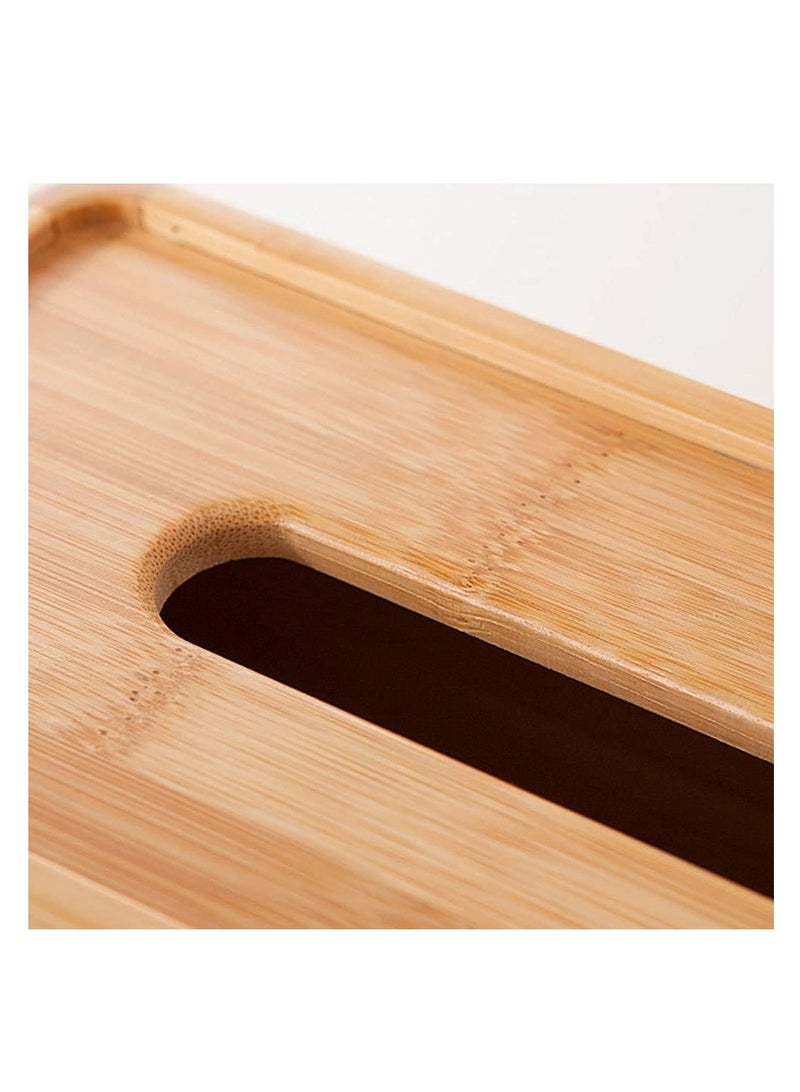 Wood Tissue Storage Box Living Room Paper Towel Holder - Image 2