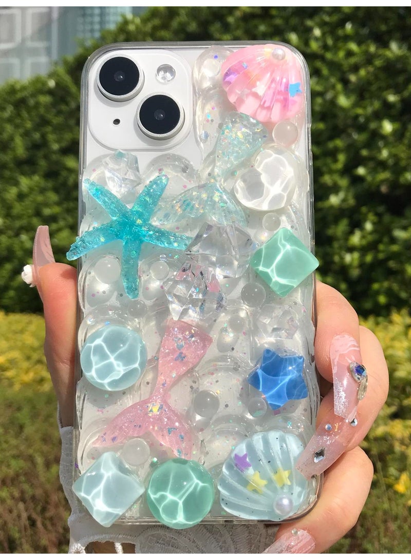 Phone Case for iPhone 14 Ocean Three-dimensional Element Summer Clear Translucent Soft Protective Shell - Image 2
