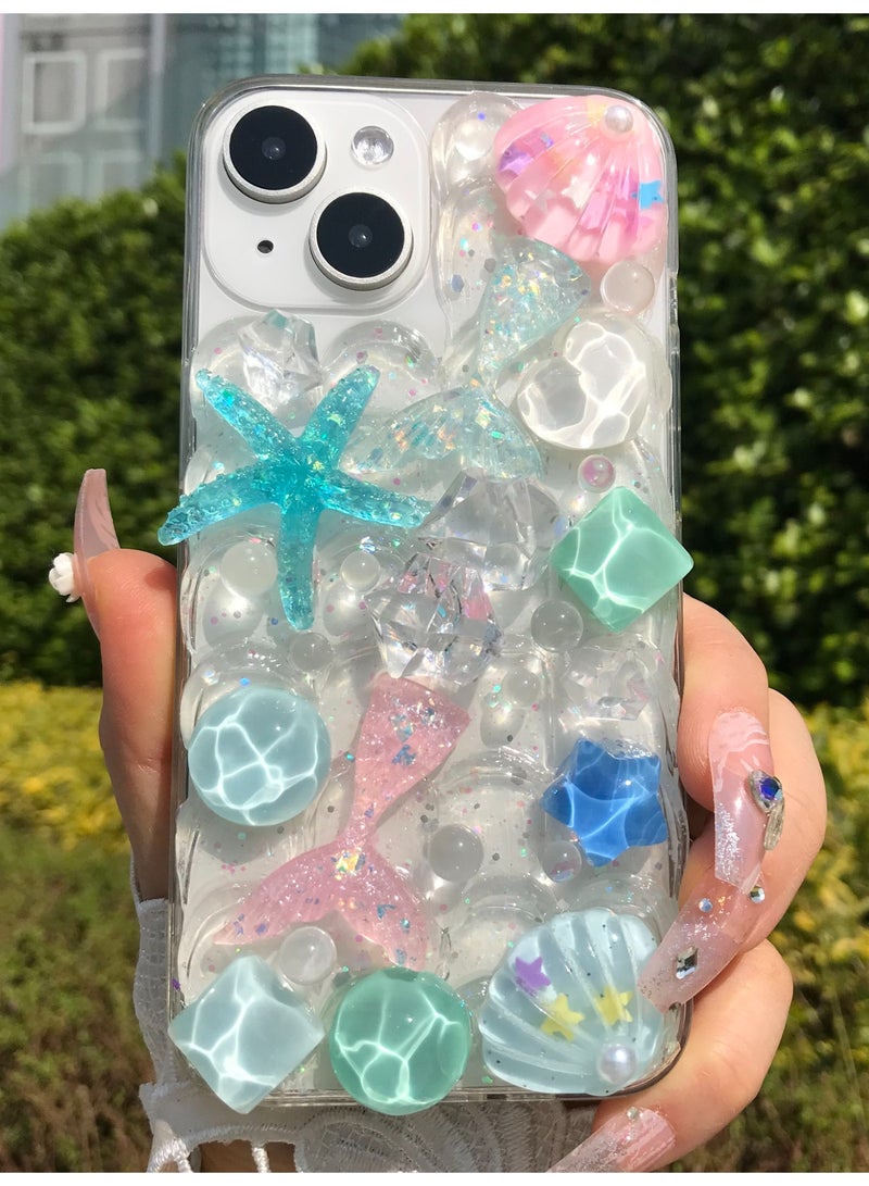 Phone Case for iPhone 14 Ocean Three-dimensional Element Summer Clear Translucent Soft Protective Shell - Image 4
