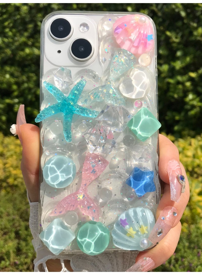 Phone Case for iPhone 14 Ocean Three-dimensional Element Summer Clear Translucent Soft Protective Shell - Image 3