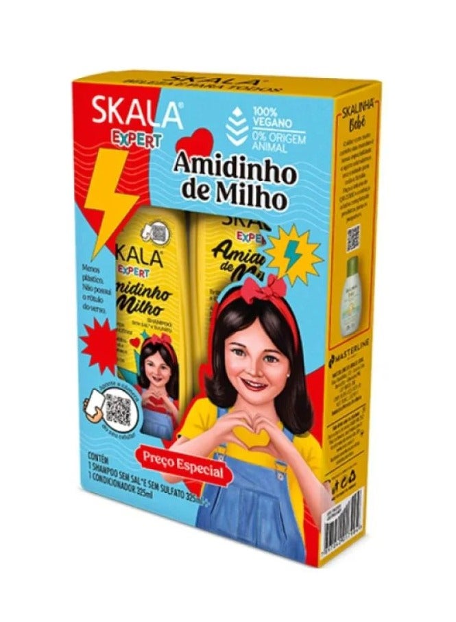 سكالا مجموعة شامبو وبلسم اميدو دي ميلهو مرطبه للشعر للأطفال  2 × 325 مل