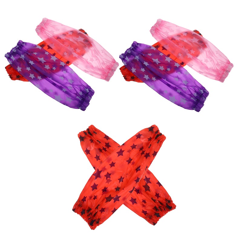 4 Pairs Oversleeve Star Pattern Cleaning Oversleeve PVC Oilproof Arm Sleeve Protectors for Women Men (Random Pattern) - Image 5
