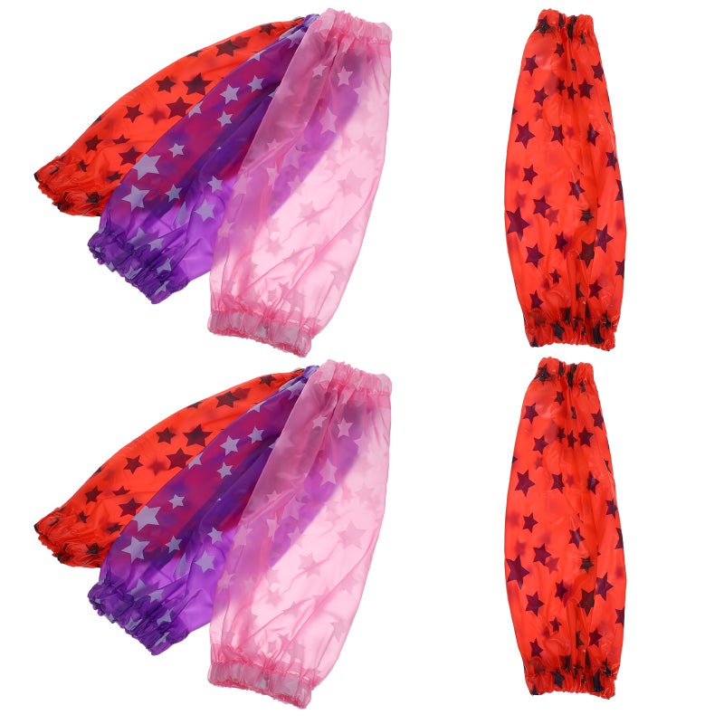 4 Pairs Oversleeve Star Pattern Cleaning Oversleeve PVC Oilproof Arm Sleeve Protectors for Women Men (Random Pattern) - Image 4