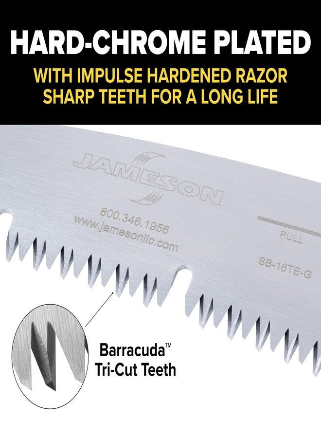 جيمسون شفرة منشار باراكودا™ ثلاثية القطع، مقاس ١٦ بوصة، بحافة دائرية | مطلية بالكروم الصلب، وأسنان مُقوّاة بالنبضات | مناسبة لأعمدة جيمسون - Image 4