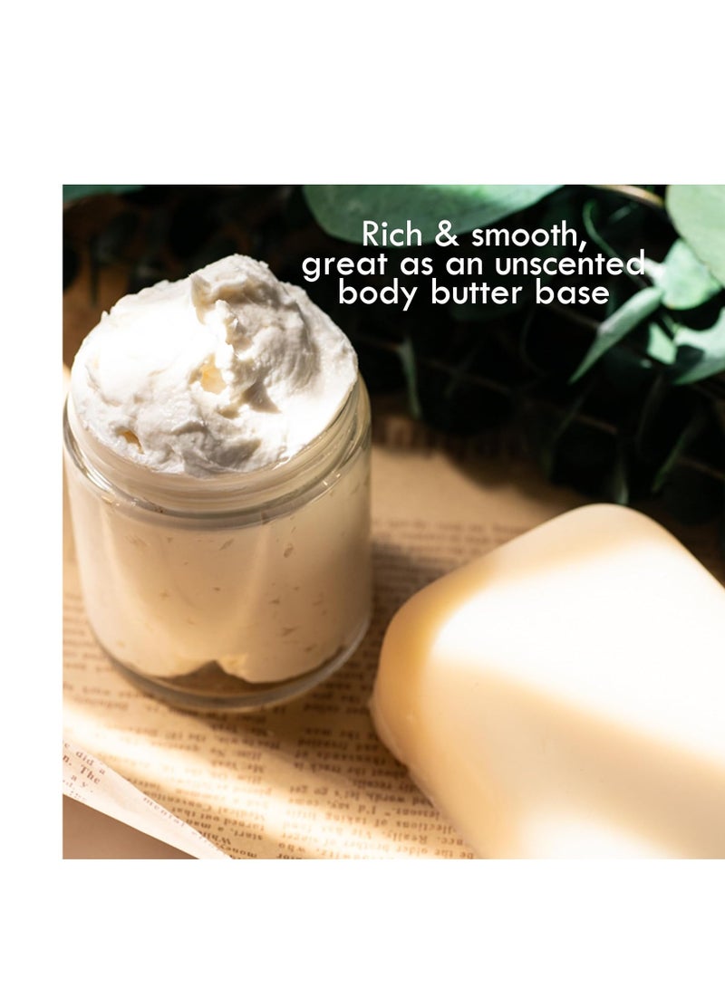 Better Shea Butter زبدة المانجو الخام - مرطب طبيعي 100% للبشرة والشعر - استخدم مع زبدة الشيا في صنع زبدة الجسم المخفوقة، لوشن الجسم بالمانجو، ملمع الشفاه وصنع الصابون، كتلة 8 أونصات - Image 1