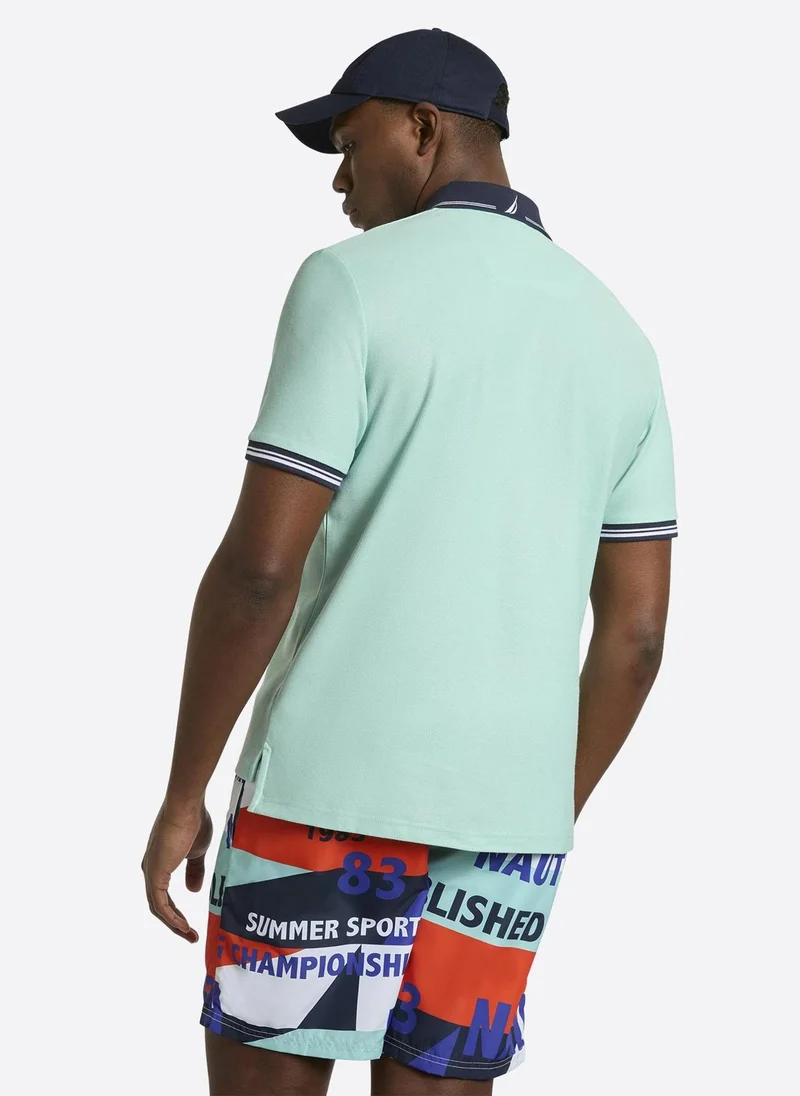 Nautica  Men Regular Fit Classic Polo Shirt for Smart Casual Style - Aqua for Men | Best Price UAE