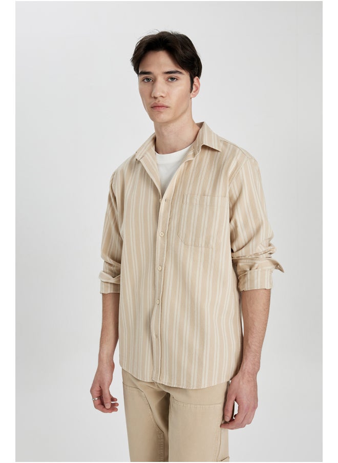 DeFacto - Man Regular Fit Woven Long Sleeve Shirt - Image 1