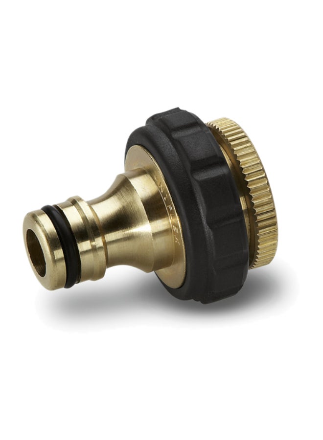 KARCHER موصل صنبور نحاسي (2.645-013.0)، يناسب خيوط G3/4" و G1/2"، معدني ثقيل مع قبضة مطاطية