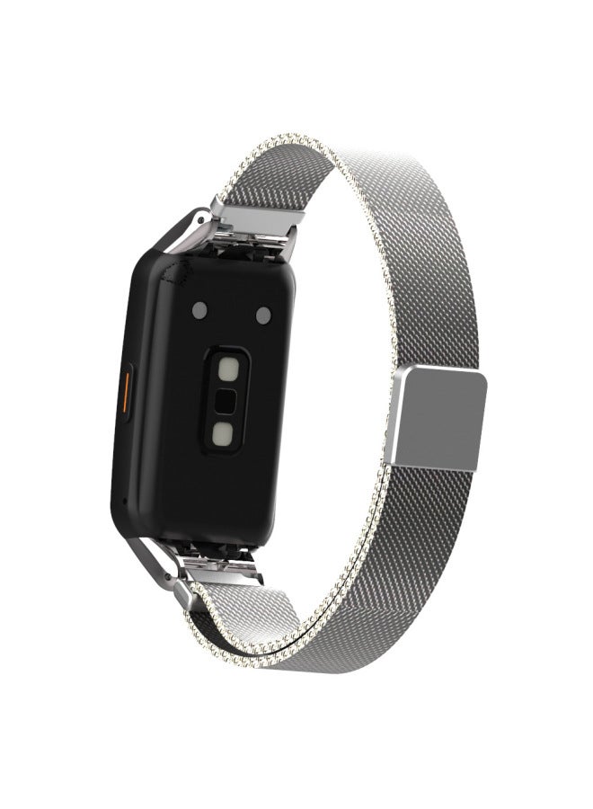 Suitable For HuaweiBracelet 6 Milan Strap Glory Bracelet 7/6 Elastic Metal Connector Magnetic Wrist Strap-Color:10# Milan Rose Red - Image 4