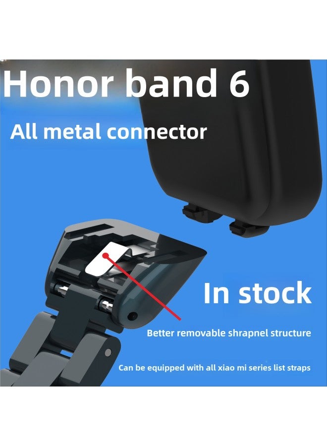 Suitable For HuaweiBracelet 6 Milan Strap Glory Bracelet 7/6 Elastic Metal Connector Magnetic Wrist Strap-Color:10# Milan Rose Red - Image 3