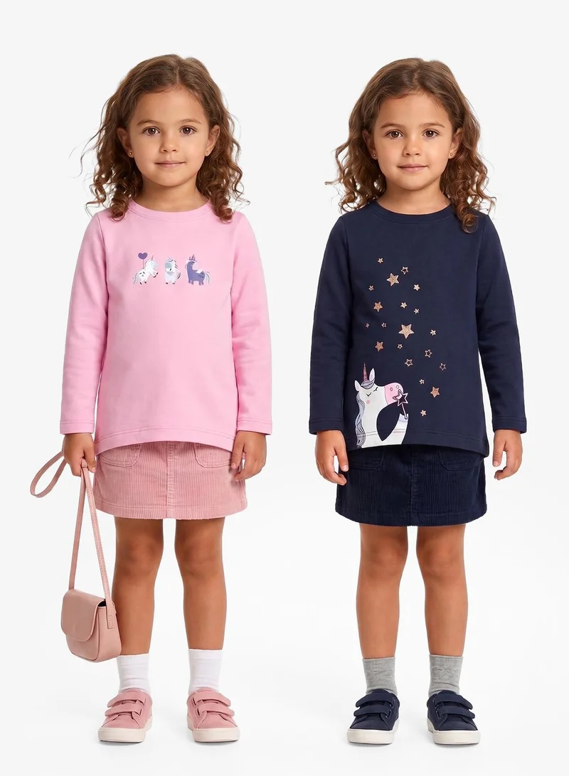 NAME IT Kids 2 Pack Of Printed T-Shirts