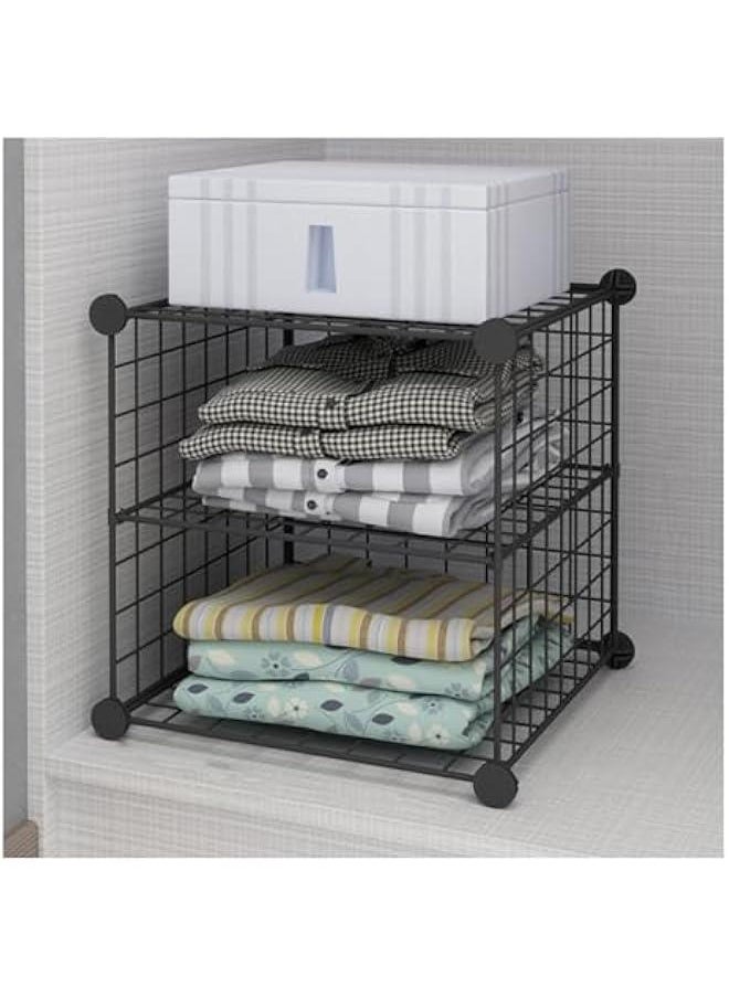 MIXDE - Iron Mesh Storage Rack, Easy to Install, Removable Metal Mesh Bookshelf, Storage Rack2-Layer （60-01） - Image 1