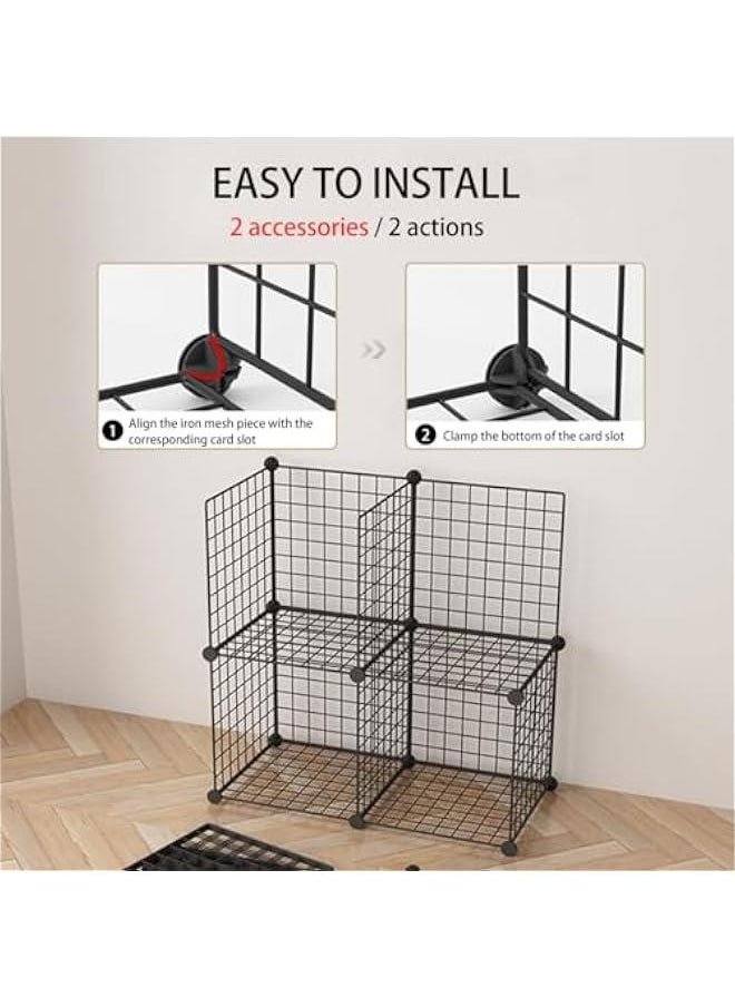 MIXDE - Iron Mesh Storage Rack, Easy to Install, Removable Metal Mesh Bookshelf, Storage Rack2-Layer （60-01） - Image 1