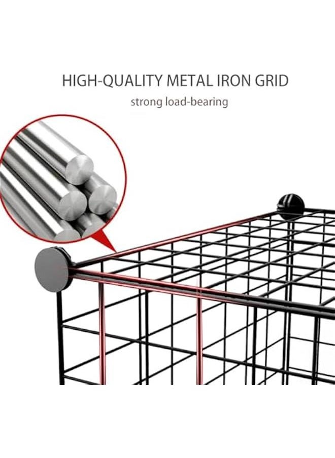 MIXDE - Iron Mesh Storage Rack, Easy to Install, Removable Metal Mesh Bookshelf, Storage Rack2-Layer （60-01） - Image 1
