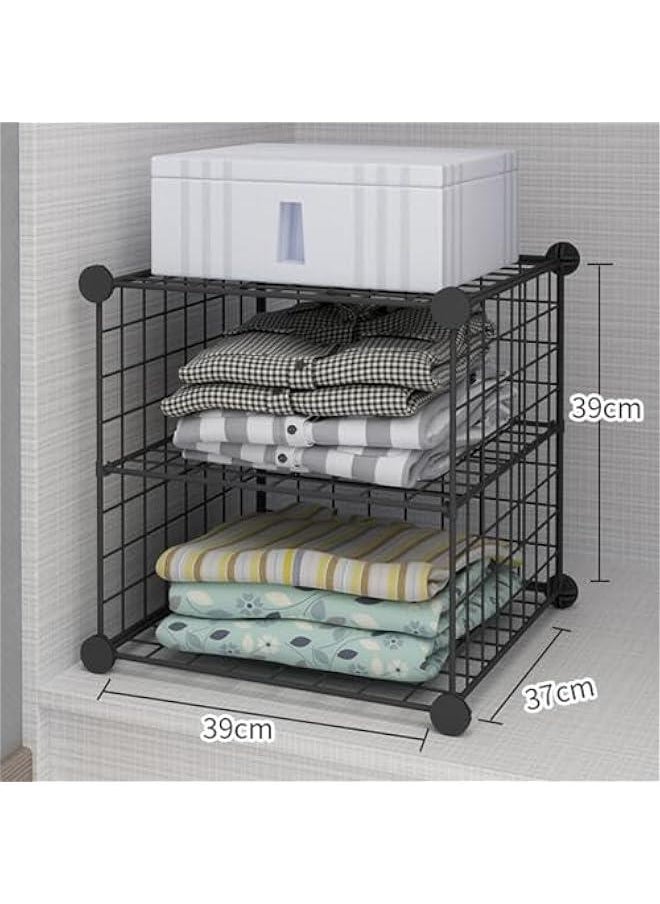 MIXDE - Iron Mesh Storage Rack, Easy to Install, Removable Metal Mesh Bookshelf, Storage Rack2-Layer （60-01） - Image 1