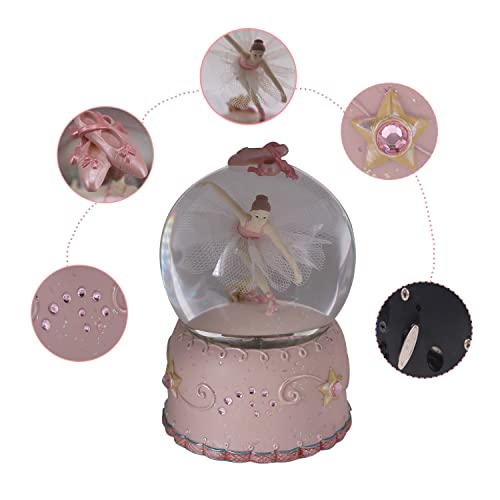 Singeek Swan Lake Music Box Ballerina Color Changing Lights Handpainted Dancing Ballerina Snow Globe Ballet Recital Gifts for Girls, Daughter, Granddaughter - Image 5
