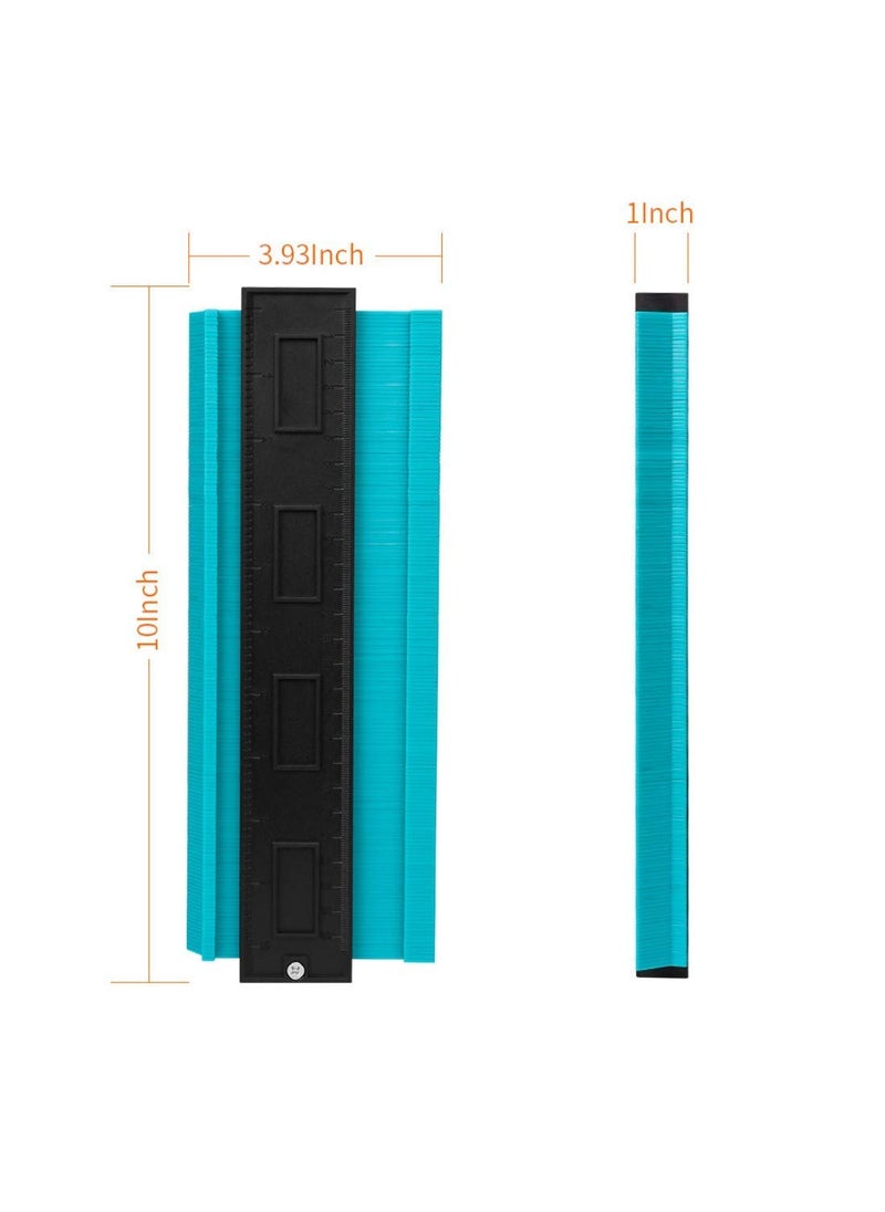 SHRADDHA MATERIALS SHRADDHA MATERIALS 10 Inch Contour Gauge Duplicator Irregular Profile Master Outline Gauge Standard Wood Marking Tool Tiling Laminate Tiles Edge Shaping Measure Ruler Multi  - Image 2