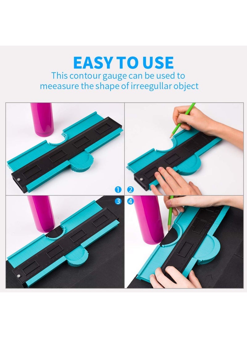 SHRADDHA MATERIALS SHRADDHA MATERIALS 10 Inch Contour Gauge Duplicator Irregular Profile Master Outline Gauge Standard Wood Marking Tool Tiling Laminate Tiles Edge Shaping Measure Ruler Multi  - Image 4