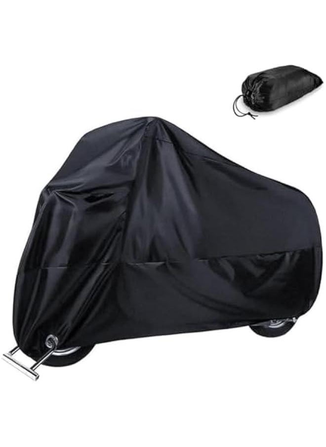HOOKOR Bike Cover Outdoor Waterproof Bicycle Covers Rain Sun UV Dust Wind Proof for Mountain Road Electric Bike with Lock Hole,Black (75-01XL)  - Image 1