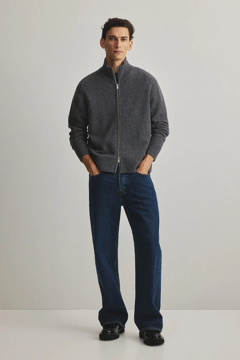 H&M Regular Fit Wool zip-through cardigan
