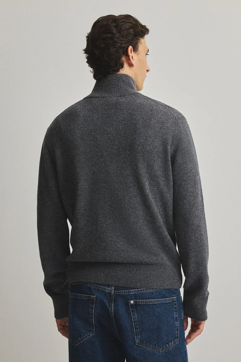 H&M  Regular Fit Wool zip-through cardigan for Men | Best Price UAE