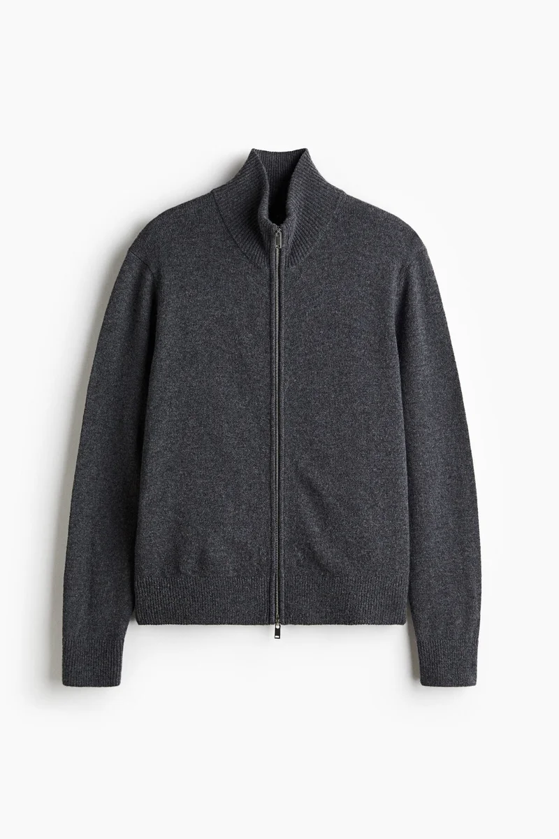 H&M  Regular Fit Wool zip-through cardigan for Men | Best Price UAE