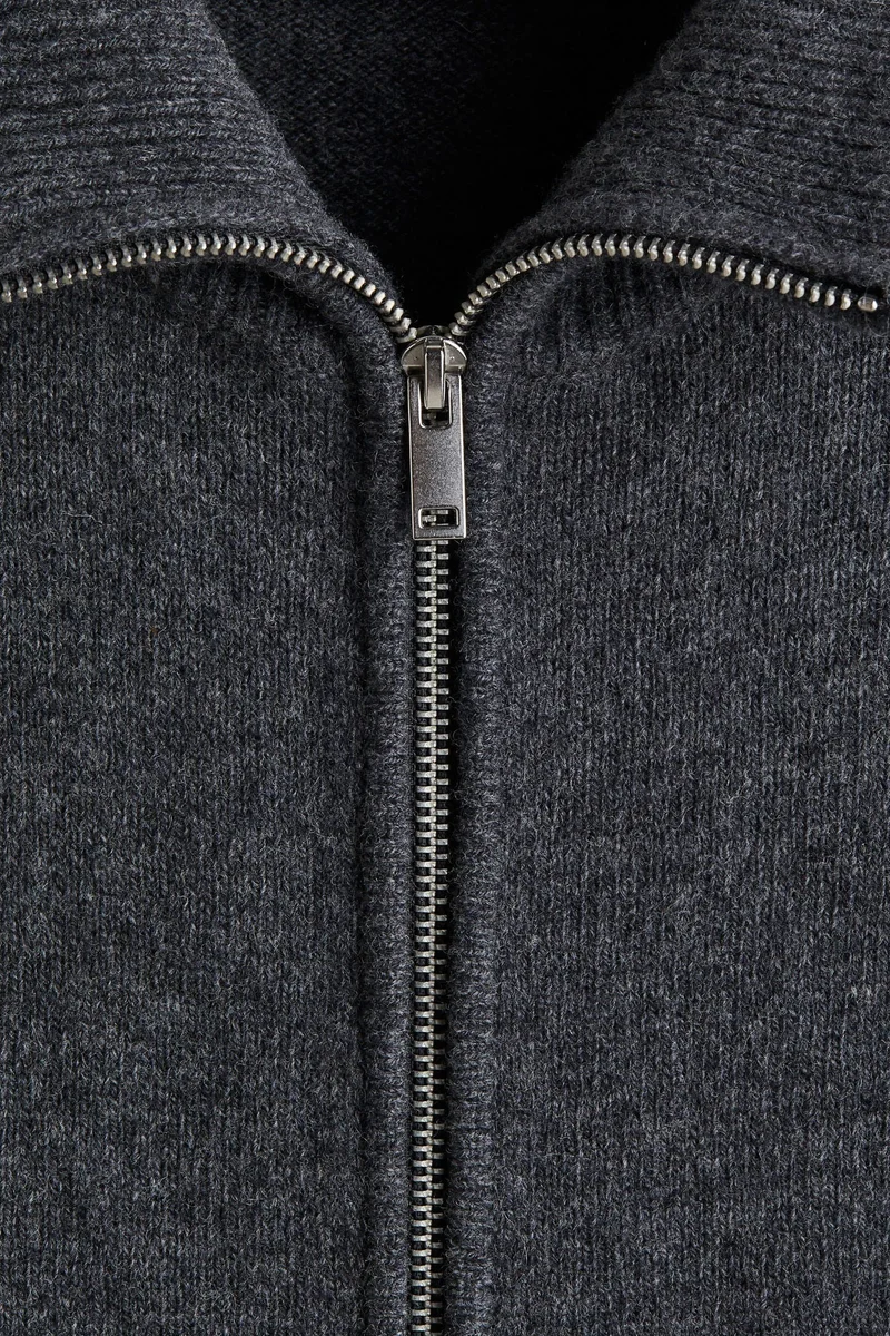 H&M  Regular Fit Wool zip-through cardigan for Men | Best Price UAE