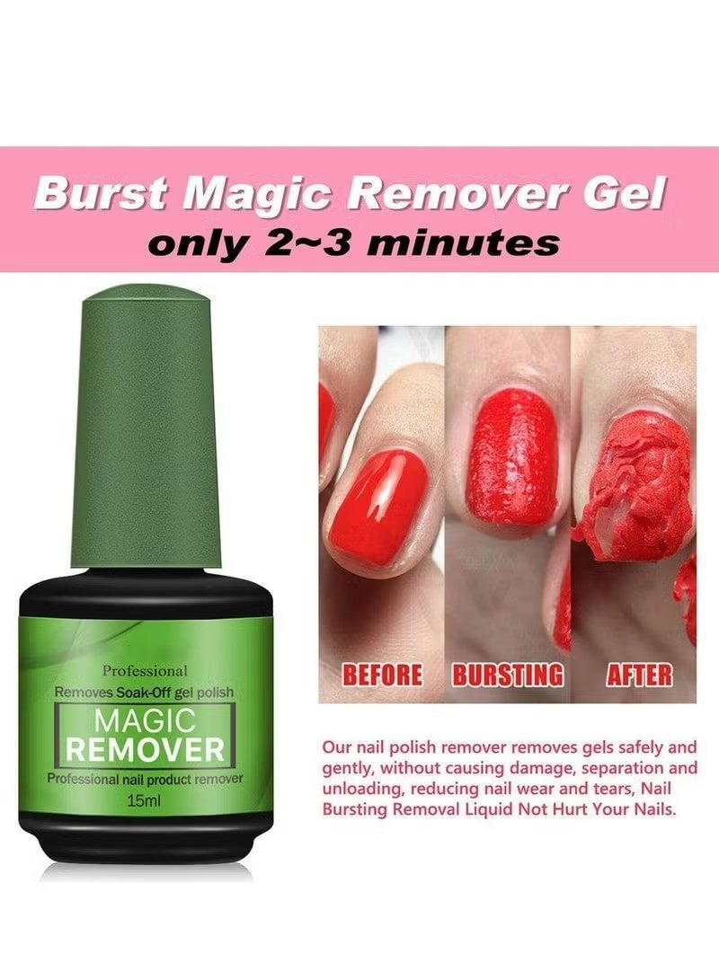 بروفيشنال مُزيل ملمس الأظافر الجيلي 2PACK، مُزيل جيلي للأظافر في 2-5 دقائق، سريع وسهل، إزالة الملمس الجيلي دون الحاجة إلى أفلام، غمر مُزيل ملمس الأظافر، مُزيل ملمس الأظافر، الغمر أو التغليف 0.5 أونصة - Image 4