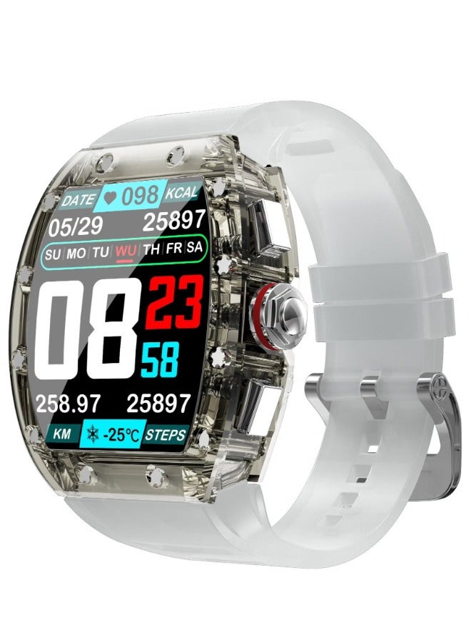 YD5 Waterproof Sports Smart Watch For Men`s, Crystal Shell Appearance, Richard Style, Multi Languages, Sports Record, Offline Payment And NFC Card Access Function
