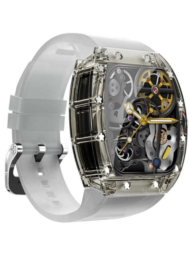 YD5 Waterproof Sports Smart Watch For Men`s, Crystal Shell Appearance, Richard Style, Multi Languages, Sports Record, Offline Payment And NFC Card Access Function