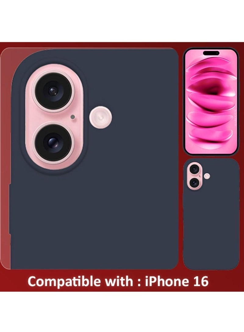 Liquid Silicone Case for iPhone 16 – Ultra Slim Design with Soft Anti-Scratch Microfiber Lining & Drop Protection