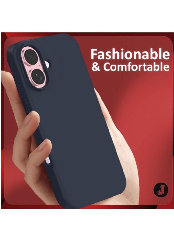Liquid Silicone Case for iPhone 16 – Ultra Slim Design with Soft Anti-Scratch Microfiber Lining & Drop Protection