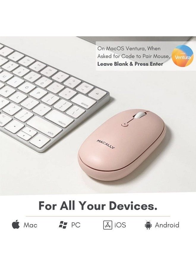 Wireless Bluetooth Mouse For Laptop And Desktop Pc A Simple Rechargeable Wireless Bluetooth Mouse For Macbook Pro Air Mac Ipad Android Compatible Apple Mouse Wireless Silent Quiet