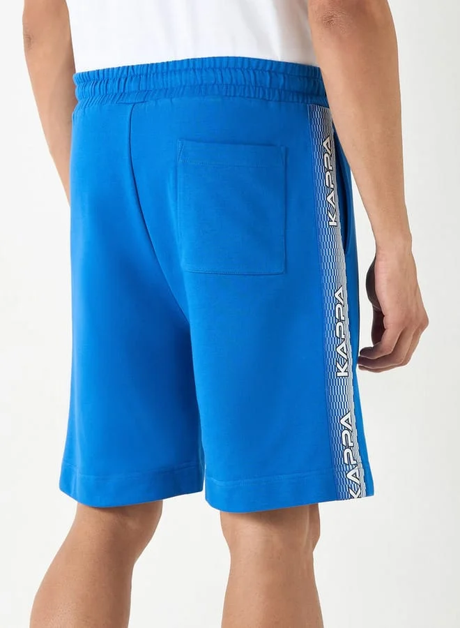 Kappa Kappa Logo Print Shorts with Elasticated Waistband and Pockets
