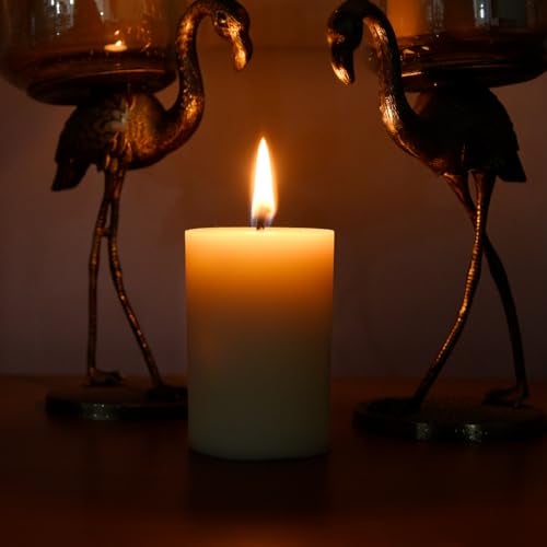 DEYBBY Beeswax Pillar Candles Set of 2, Smokeless Dripless Pure Beeswax Candle Set with Natural Scent for Room Decoration Prayer Party, Long Lasting Burn Time,2x4 inch,White Raw - Image 5