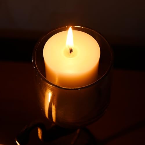 DEYBBY Beeswax Pillar Candles Set of 2, Smokeless Dripless Pure Beeswax Candle Set with Natural Scent for Room Decoration Prayer Party, Long Lasting Burn Time,2x4 inch,White Raw - Image 4