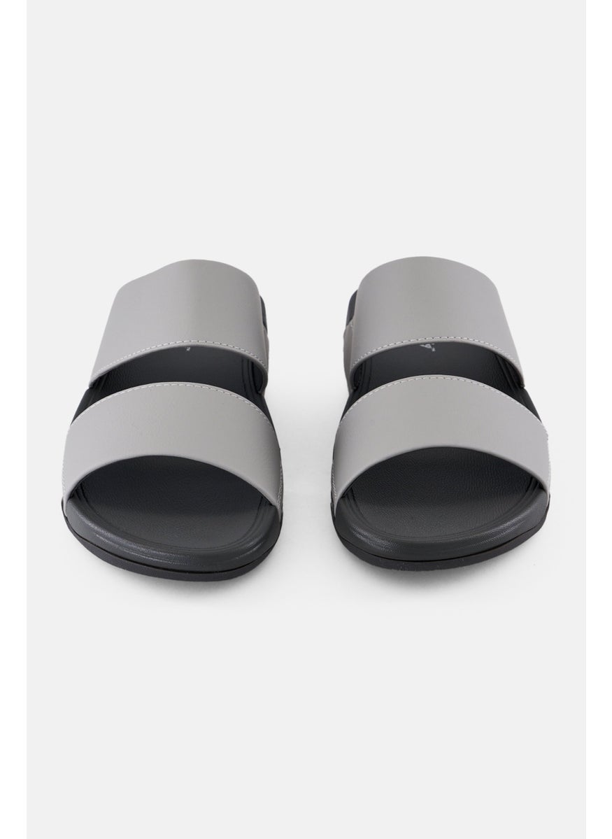 English Laundry Men Slip On Arabic Sandals, Grey  - Image 3