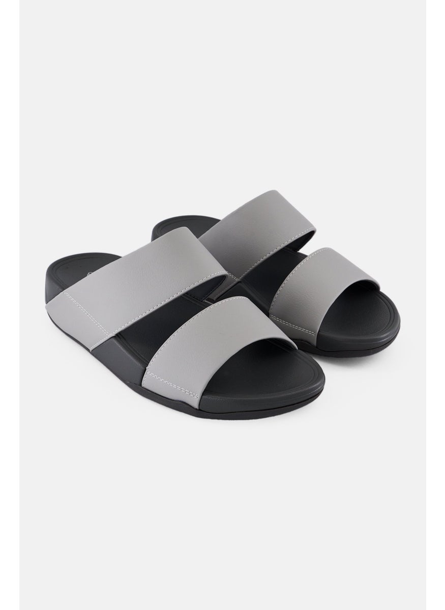 English Laundry Men Slip On Arabic Sandals, Grey  - Image 1