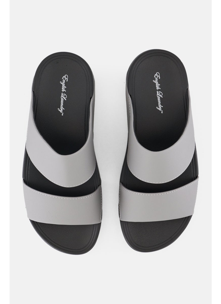 English Laundry Men Slip On Arabic Sandals, Grey  - Image 2
