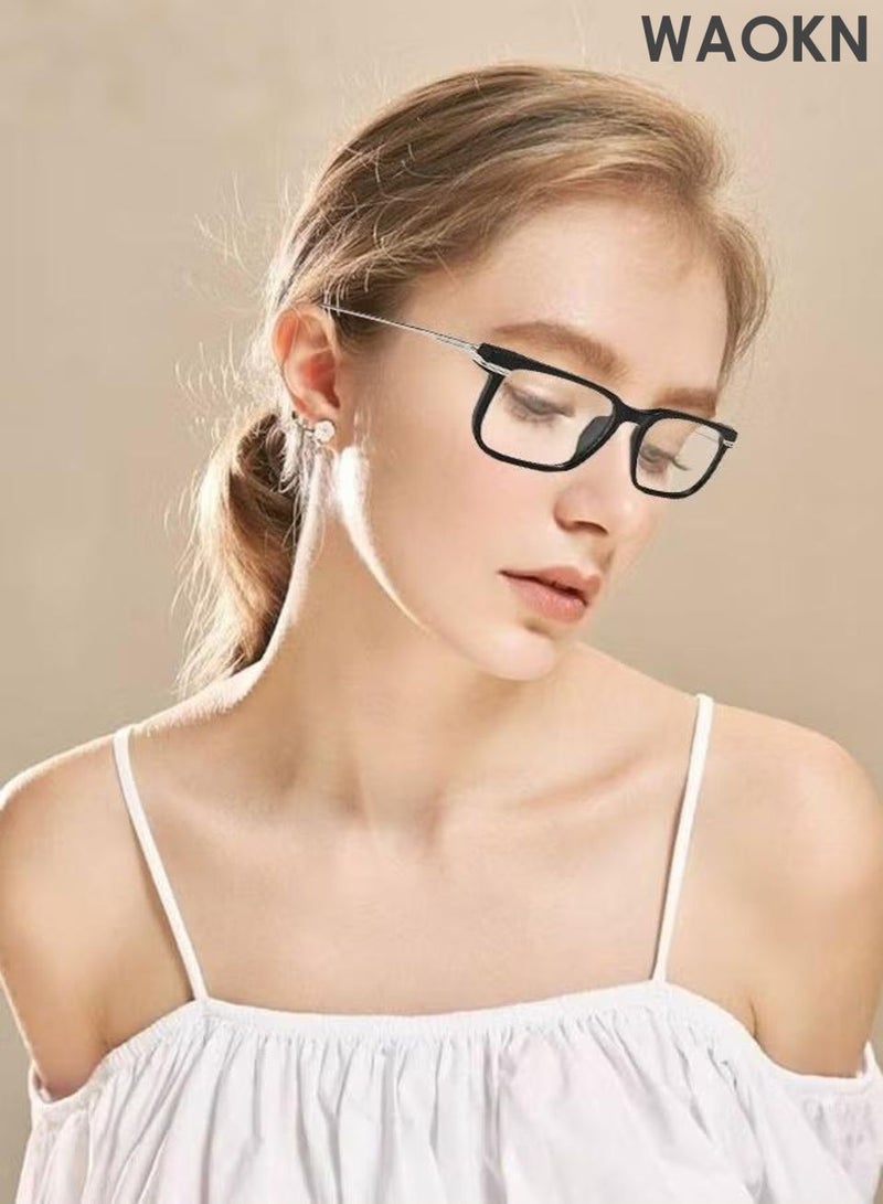 WAOKN Blue Light Blocking Glasses ,Computer Reading Gaming TV Phones Eyeglasses ,Fashion Anti Eyestrain UV Eyewear for Women Men,Box metal glasses, ultra lightweight and durable, not easily deformed, suitable for reading, computers, mobile phones and other electronic products. - Image 3