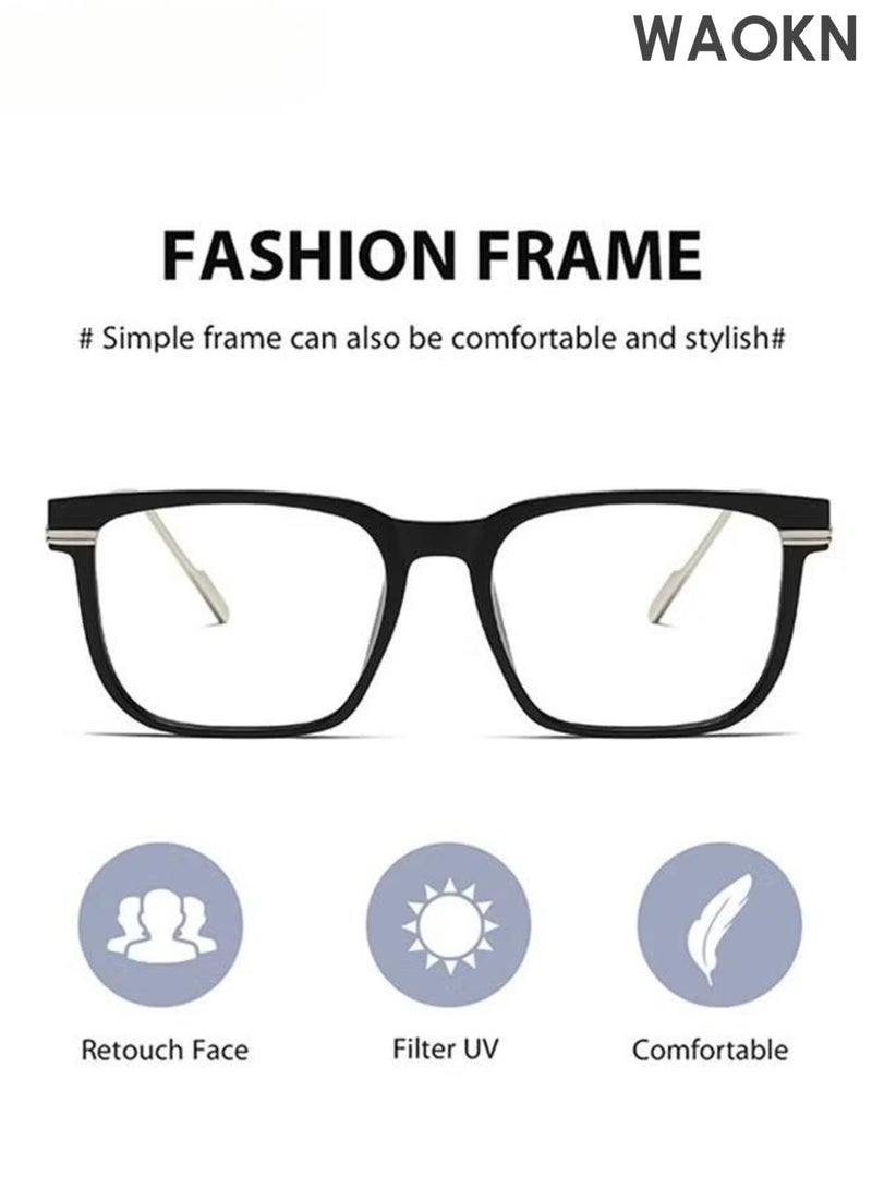 WAOKN Blue Light Blocking Glasses ,Computer Reading Gaming TV Phones Eyeglasses ,Fashion Anti Eyestrain UV Eyewear for Women Men,Box metal glasses, ultra lightweight and durable, not easily deformed, suitable for reading, computers, mobile phones and other electronic products. - Image 4