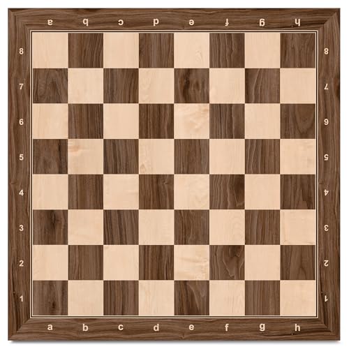 a&a AA 2125 Professional Wooden Tournament Chess BoardWalnut  Maple Inlaid  225 Squares wNotation - Image 5